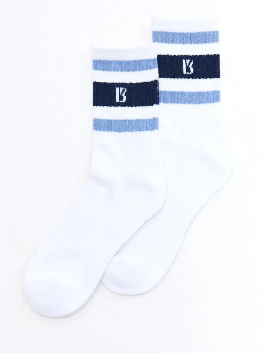 3 Pack Half Crew Stripe Sock