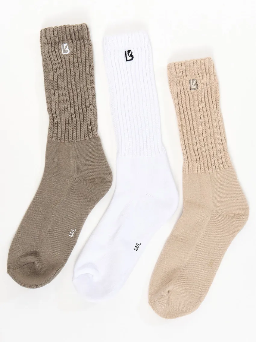 3 Pack Scrunch Socks