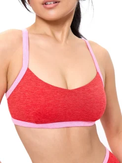 Dream Heather Contrast Sports Bra