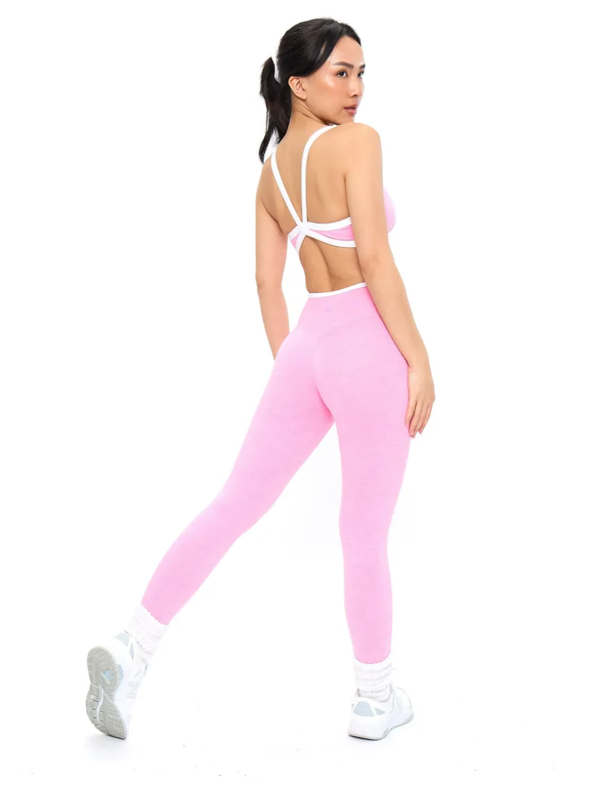 Dream Heather Contrast Sports Bra