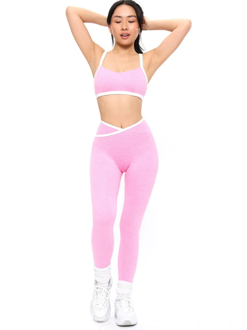 Dream Heather Contrast Sports Bra