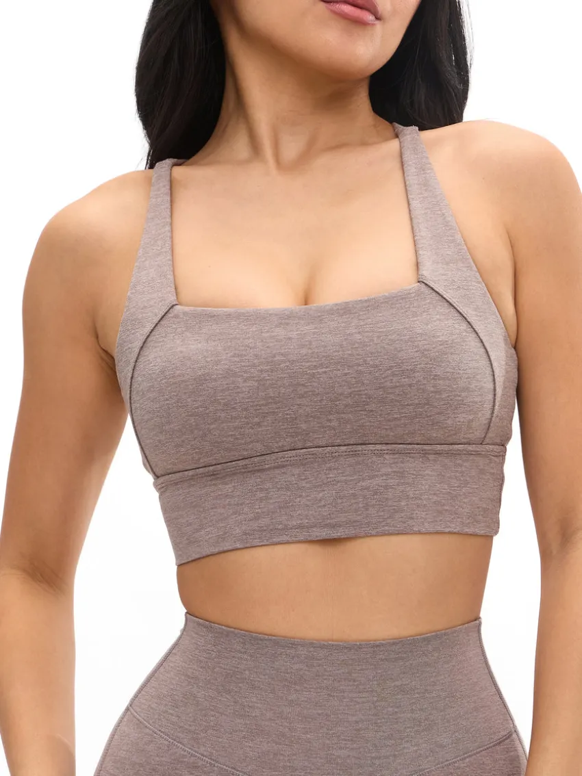 Dream Heather Square Neck Sports Bra