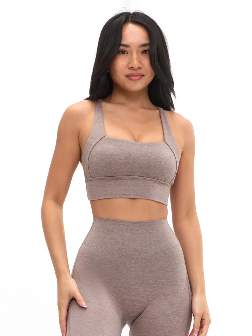 Dream Heather Square Neck Sports Bra