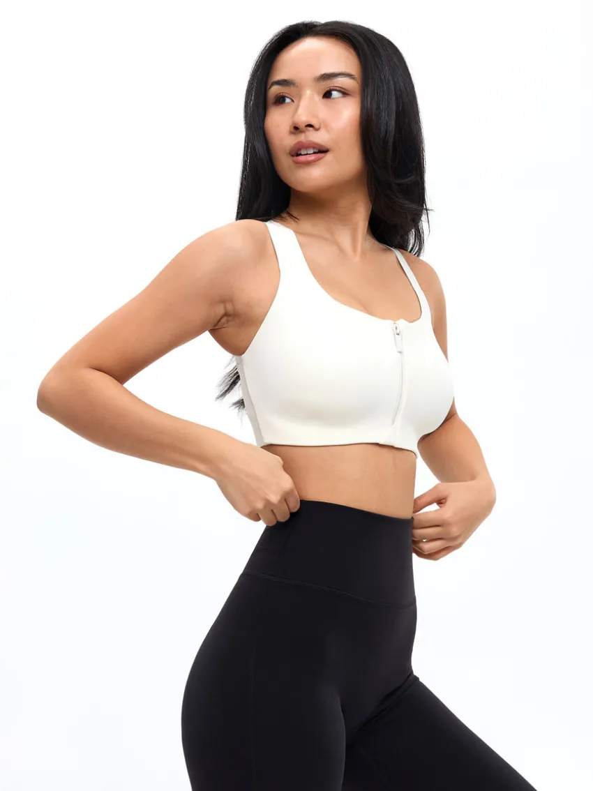 High Impact Zip Sports Bra