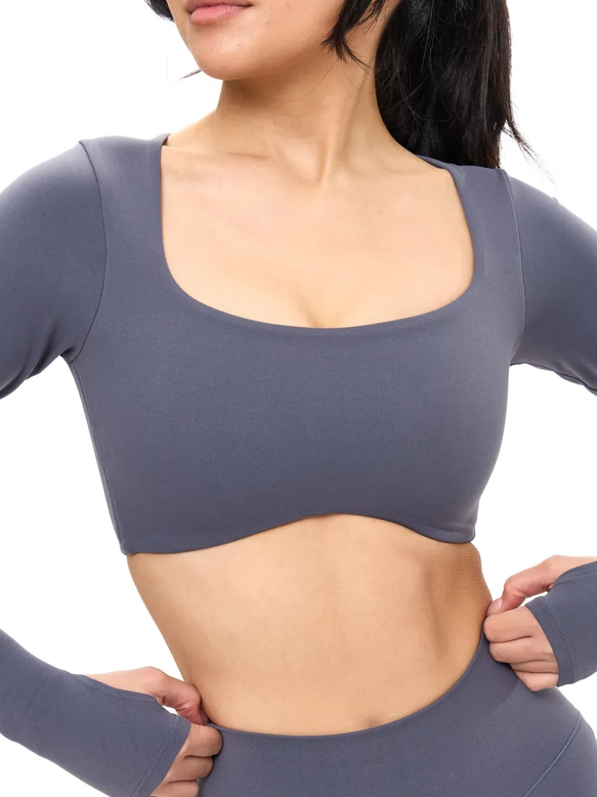 Long Sleeve Curve Crop