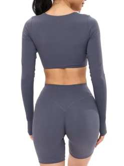 Long Sleeve Curve Crop