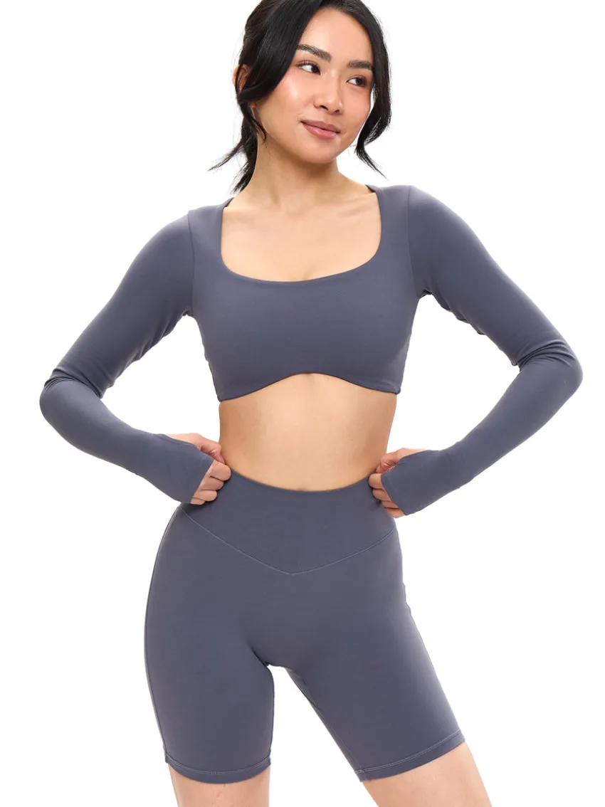 Long Sleeve Curve Crop