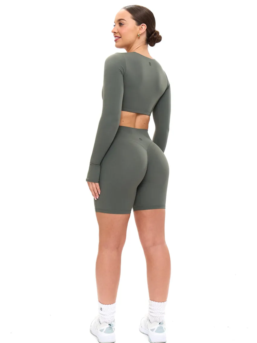 Long Sleeve Curve Crop