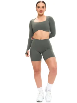 Long Sleeve Curve Crop