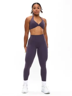 Poshknit Twist Halter Sports Bra