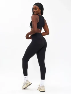 Ribbed Deep V Sports Bra