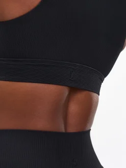 Ribbed Deep V Sports Bra