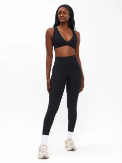 Ribbed Deep V Sports Bra