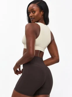Ribbed Deep V Sports Bra
