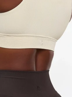 Ribbed Deep V Sports Bra