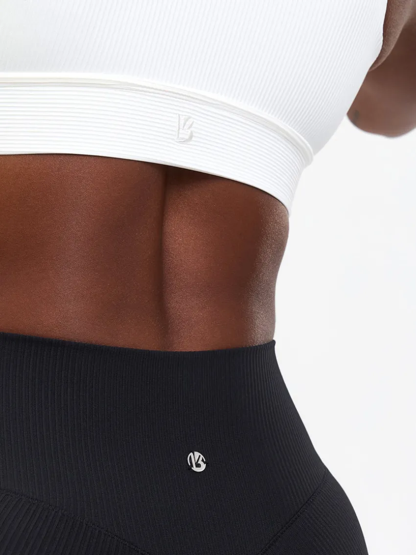 Ribbed Deep V Sports Bra