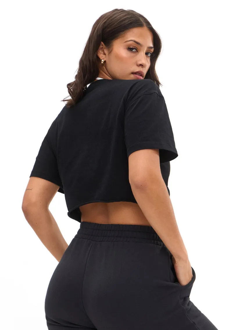 Slouchy Twist Crop
