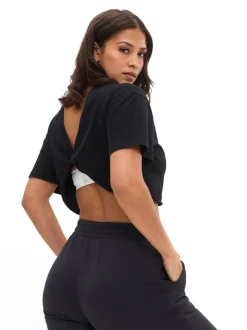 Slouchy Twist Crop